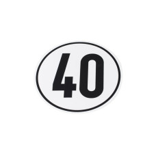 Öntapadó cimke 40 km/h