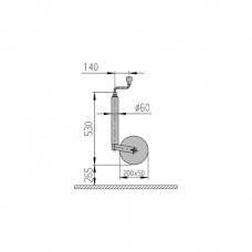 AL-KO támasztókerék, Ø 60 mm, max. 500 kg