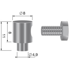 Screw nipple for ropes up to 2.5 mm