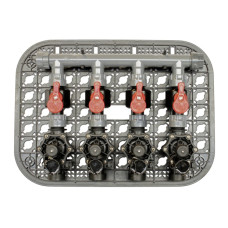 RAIN valve mounting grid with four solenoid valves RN155+