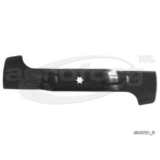 Fűnyíró kés MTD SN-155 535mm, 6 ágú csillag, 1 furatos, balra forgó utángyártott