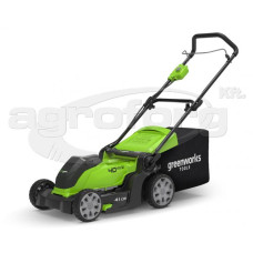 Fűnyíró fűgyűjtős, akkumulátoros Greenworks G40LM41 40 v, 41 cm, akku- és töltő nélkül