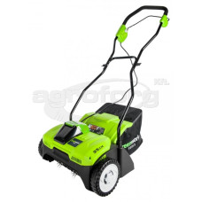 Gyepszellőztető gyűjtős akkumulátoros Greenworks G40DT35 40 v, 35 cm, rugós tengely, akku-töltő nélk