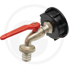 GRANIT Rövid IBC-adapter S60x6 3/4” sárgaréz golyóscsappal és 19 mm Ø tömlőcsonkkal