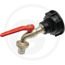 GRANIT Rövid IBC-adapter S60x6 3/4” sárgaréz golyóscsappal, tömítéssel és 19 mm Ø tömlőcsonkkal