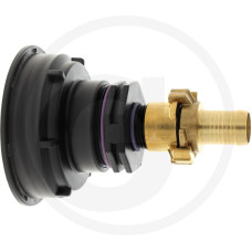 GRANIT Rövid IBC-adapter S100x8, körmös csatlakozóval és 25 mm-es tömlőcsonkkal