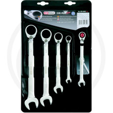 KS Tools GEAR+Ringmaulschlüssel Satz, r/l 5 részes, colos méretezésű, bliszteres tálcán