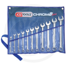 KS Tools CHROMEplus 11 részes csillag-villás kulc 11 részes, feltekerhető táskában